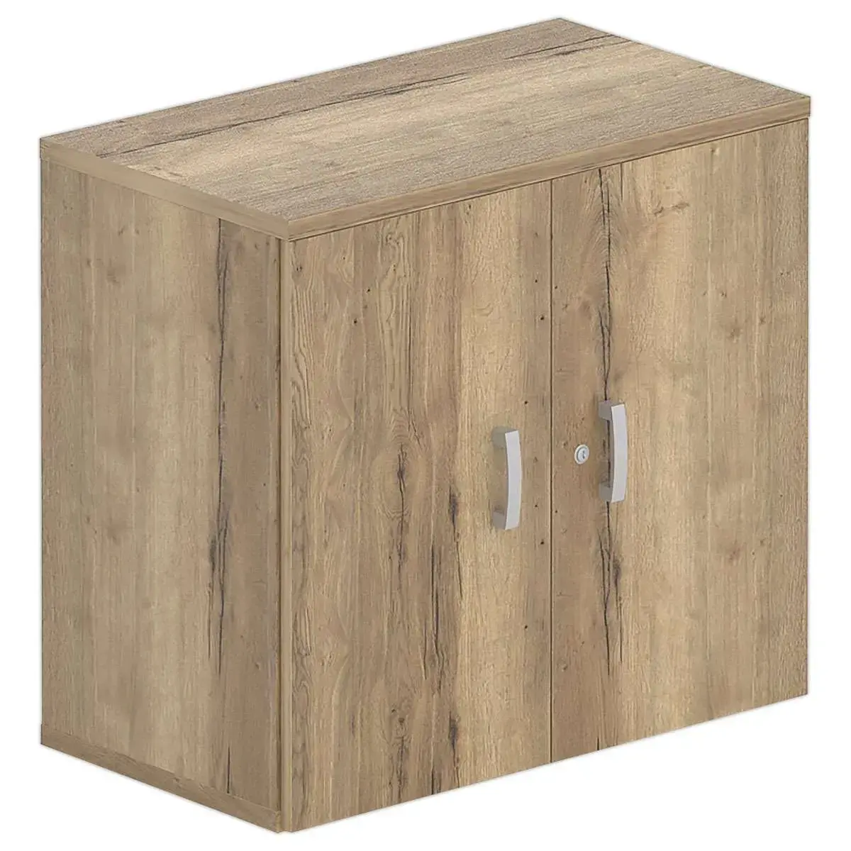 Armoire mélamine 2 portes chêne veiné hauteur 73 cm