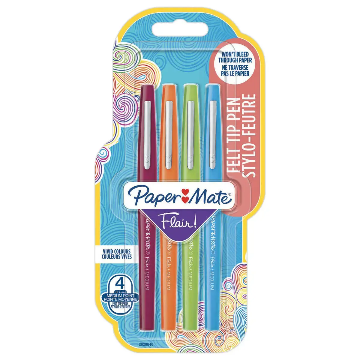 4 feutres Flair fun - Ecriture moyenne - PAPERMATE