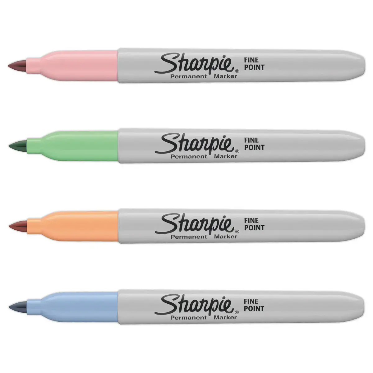 4 marqueurs permanents Sharpie - pointe conique fine 0.9mm