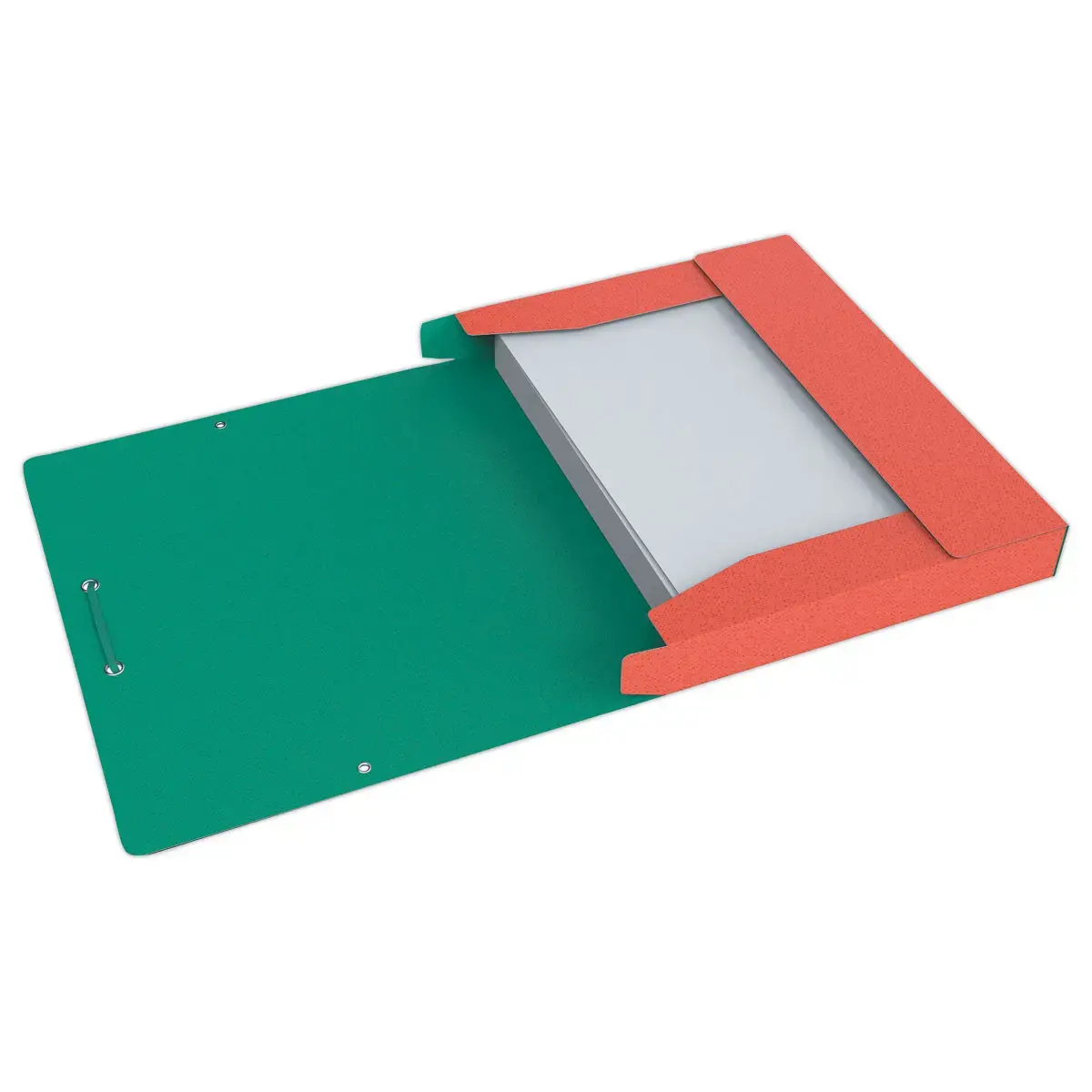 Boîte De Classement Avec étiquette Dos 5 Cm - Carton Plastifié Bleu, Fermeture élastique