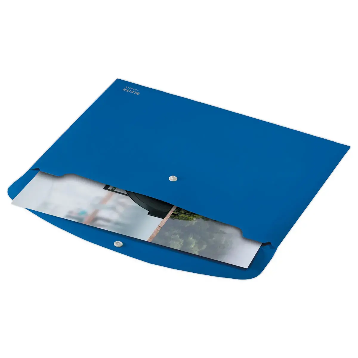 Pochette pression Leitz PP recyclé A4 bleu