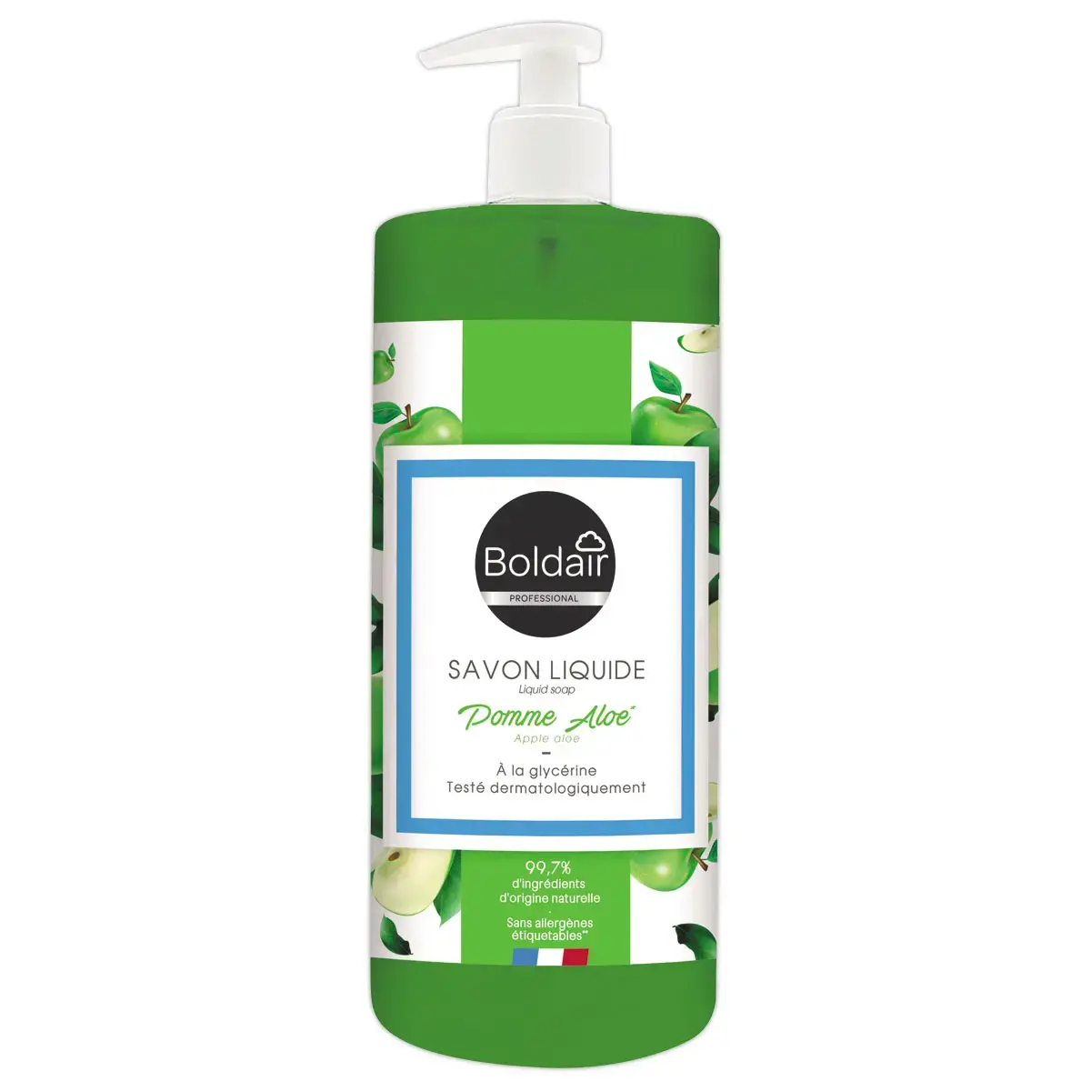 Flacon de savon BOLDAIR parfum Pomme aloé vera - 500 ml