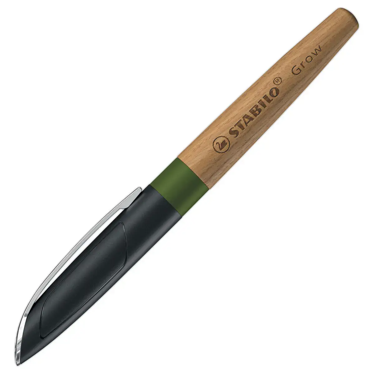 Stylo-plume Grow - Vert mousse/ bois de chêne - STABILO