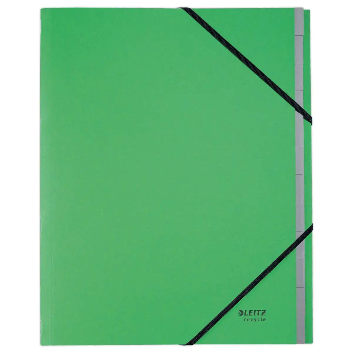 Trieur avec &eacute;lastiques - 12 touches- 100% recycl&eacute; - vert - LEITZ 