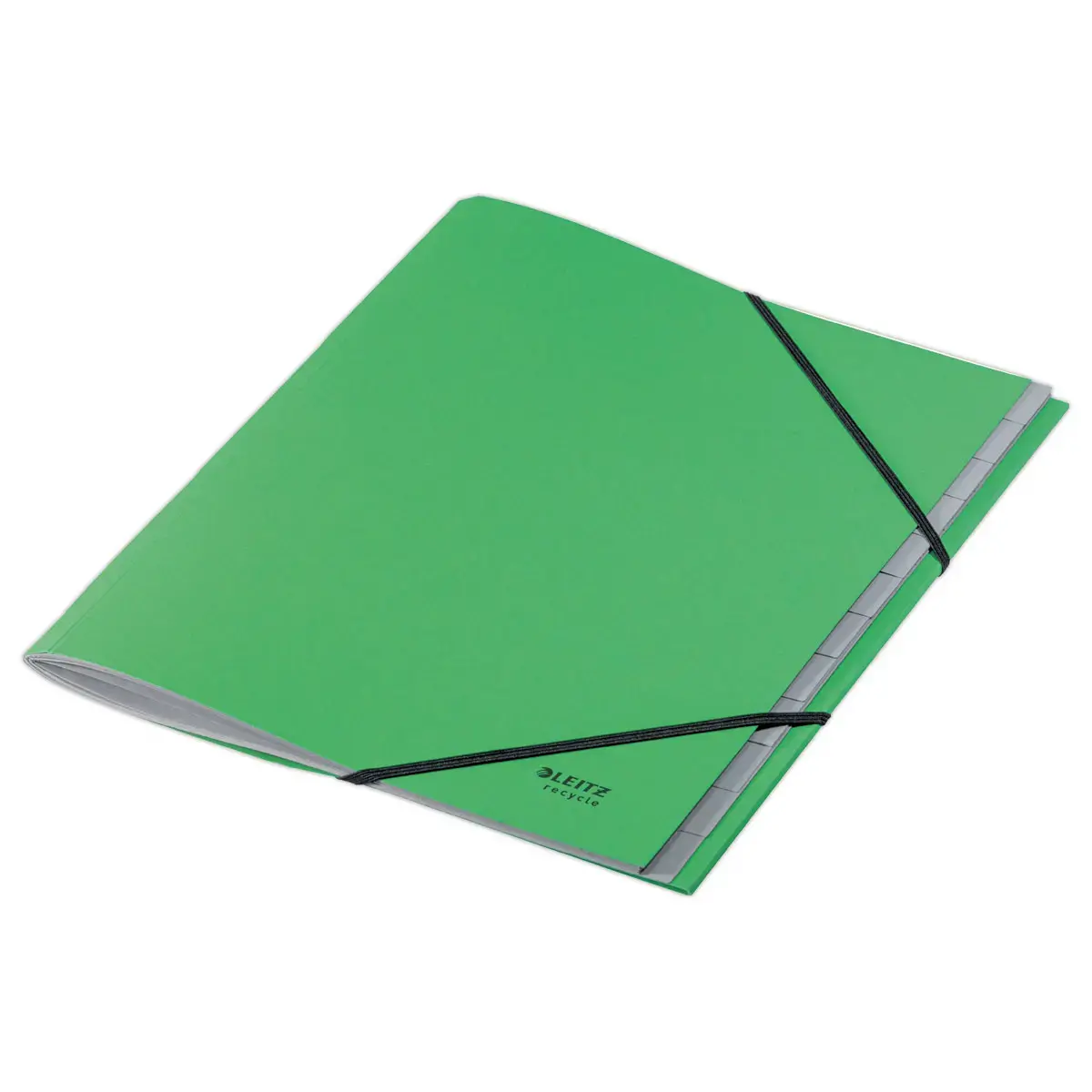 Trieur avec &eacute;lastiques - 12 touches- 100% recycl&eacute; - vert - LEITZ 