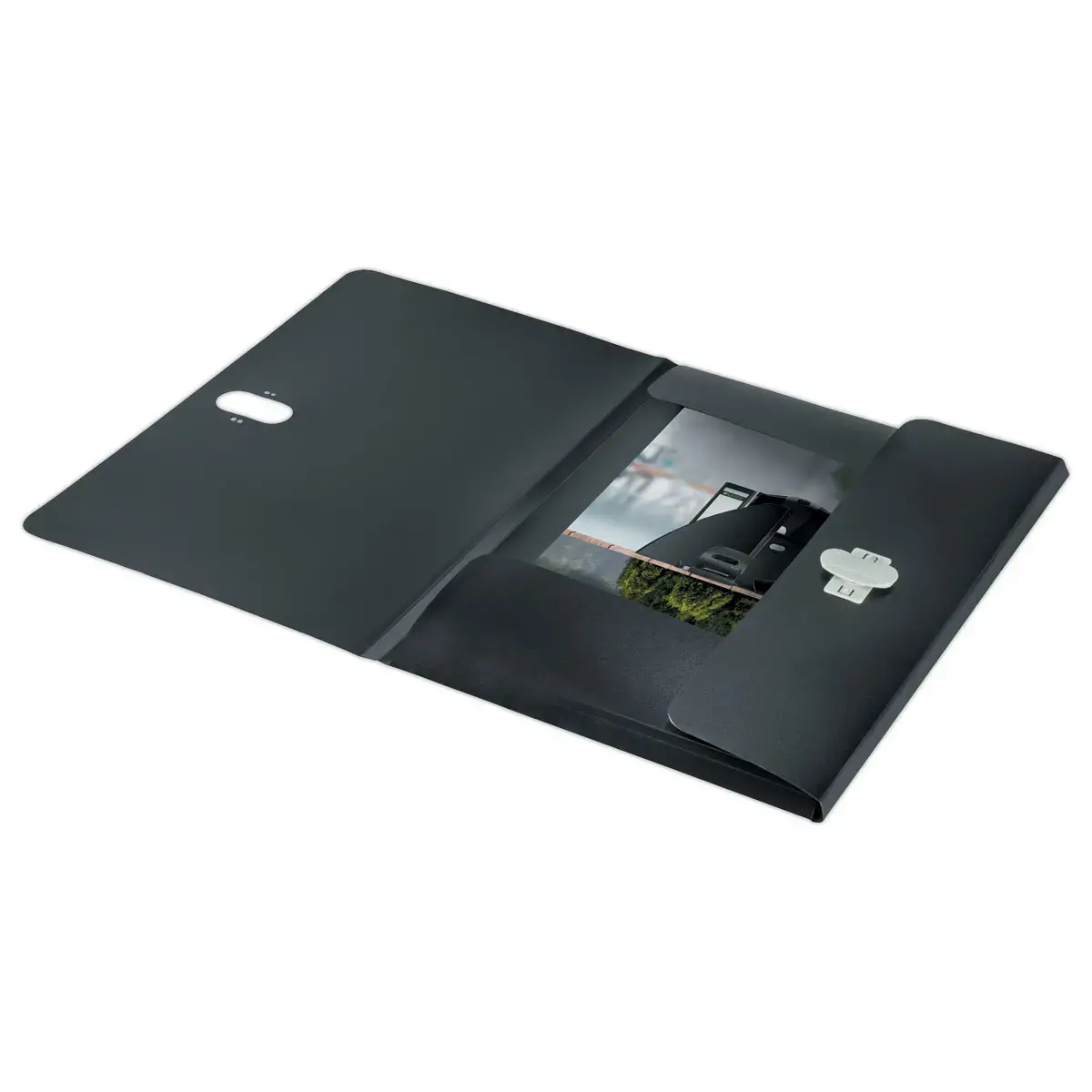 Chemise 3 rabats - A4 - PP recyclé - Noir - LEITZ