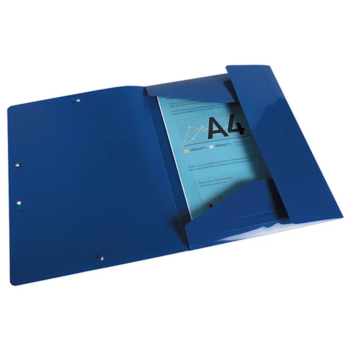 Chemise à élastiques polypropylène recyclé BeeBlue - Bleu Marine - EXACOMPTA