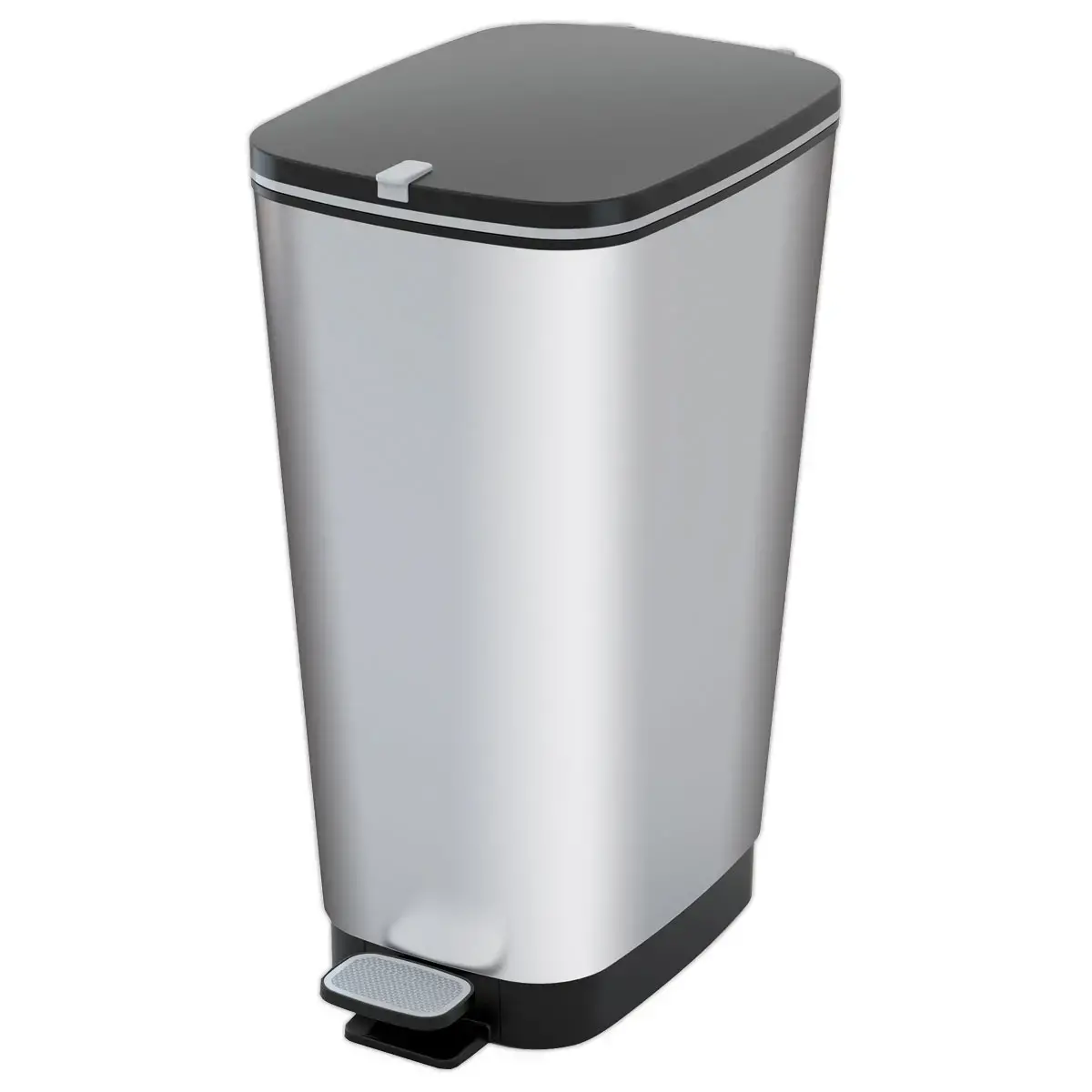 Poubelle Chic Bin Style 45L - Gris metallisé