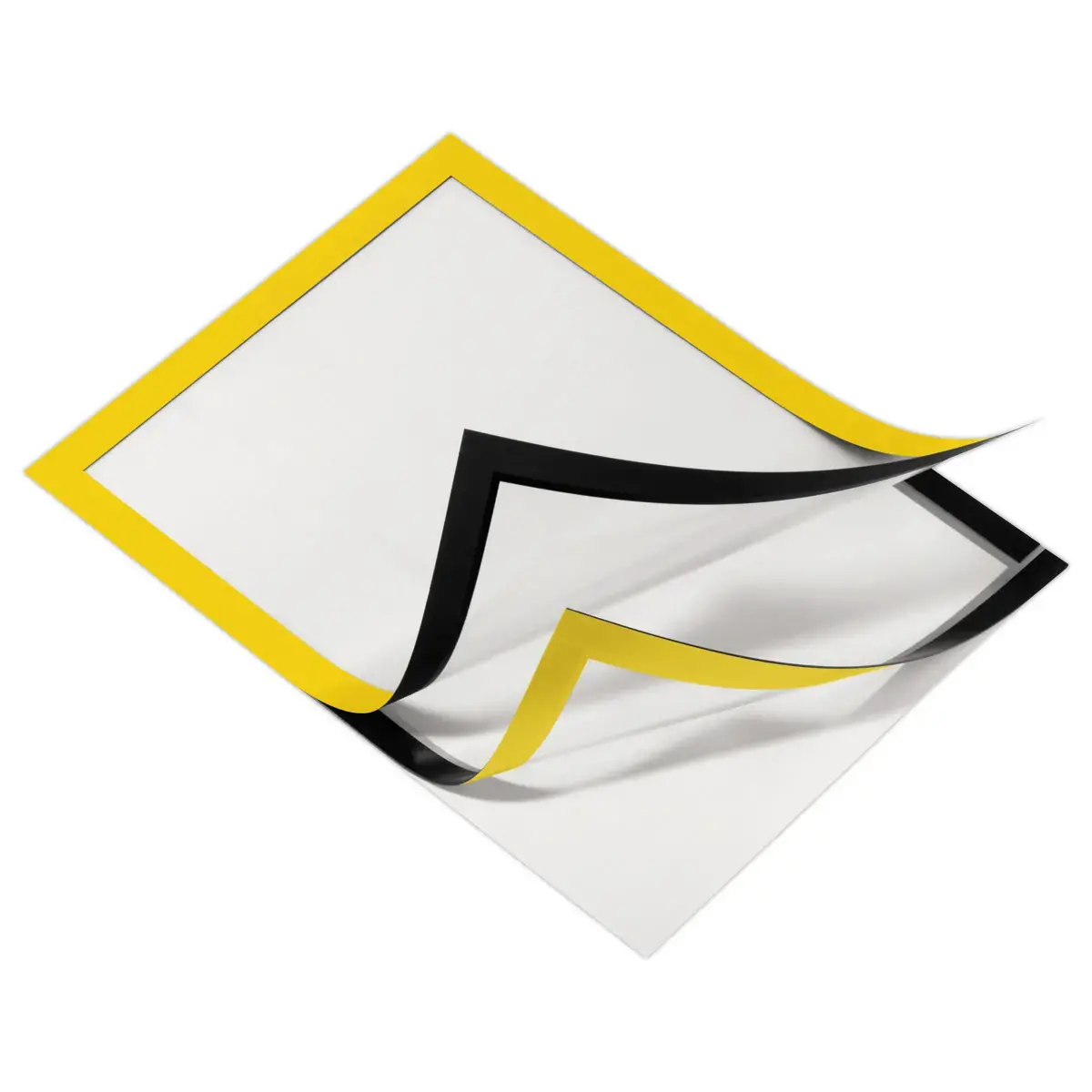 2 Cadres d'affichage adh&eacute;sifs DURAFRAME - A4 - Jaune - DURABLE 