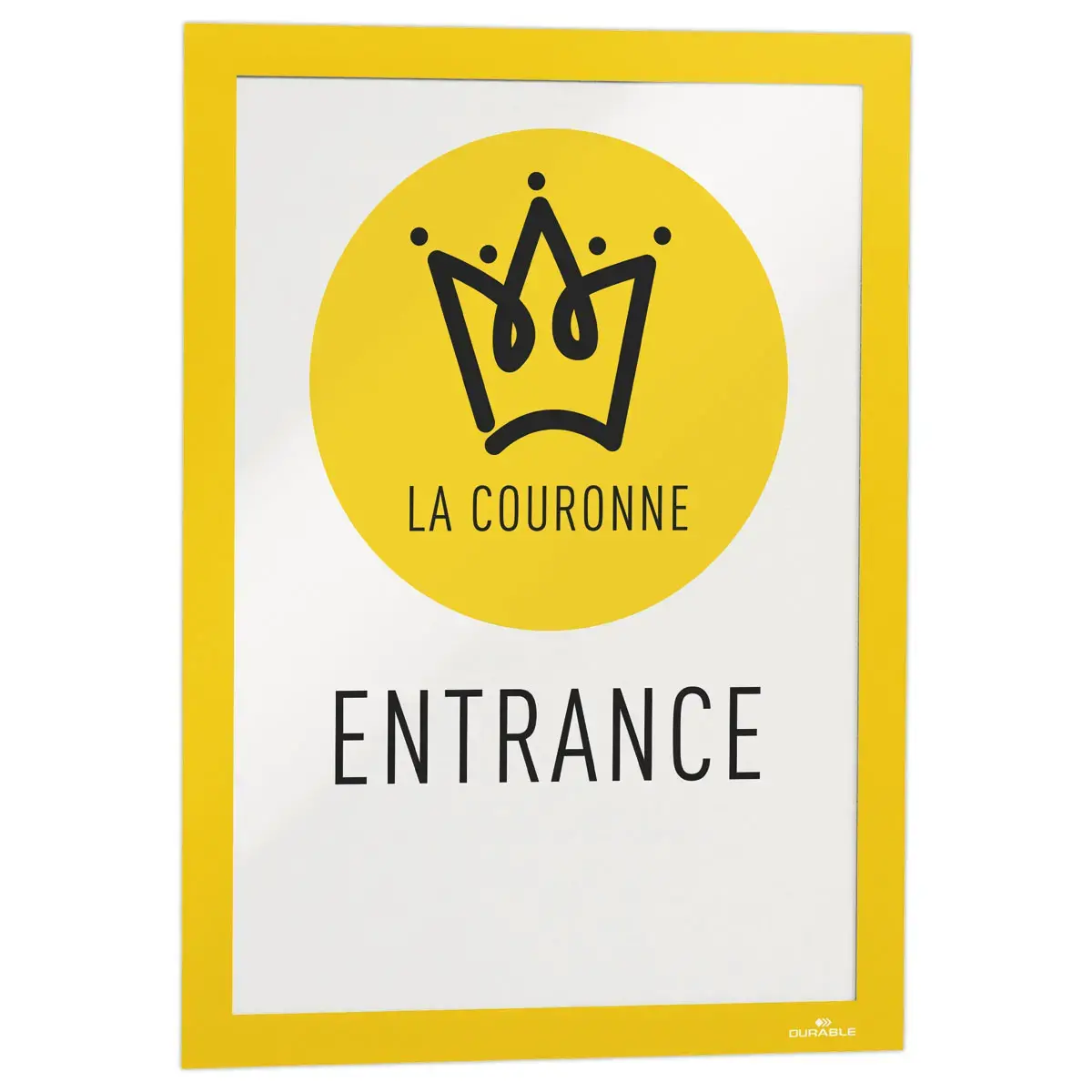 2 Cadres d'affichage adh&eacute;sifs DURAFRAME - A4 - Jaune - DURABLE 