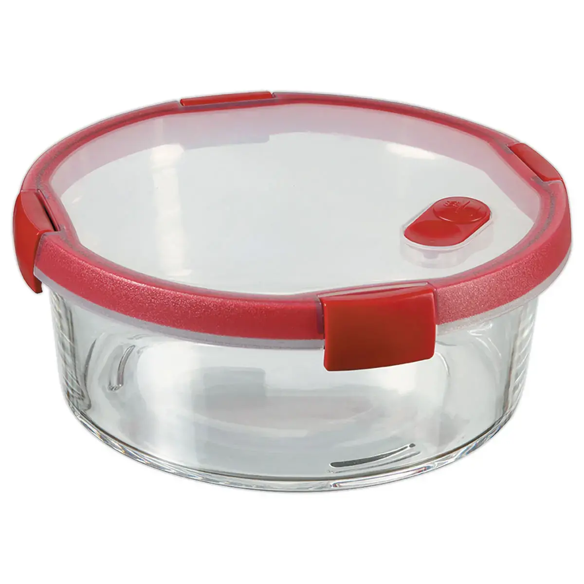 Bo&icirc;te alimentaire ronde - Verre - 1.2L - Rouge - CURVER 