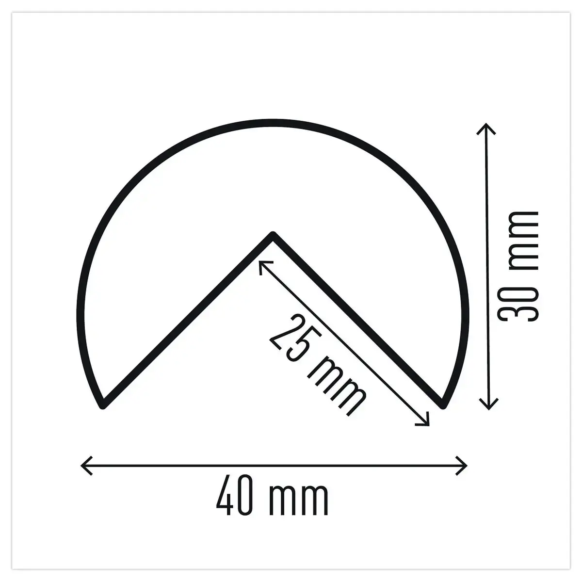 Profilé de protection d'angles en mousse polyuréthane C25R