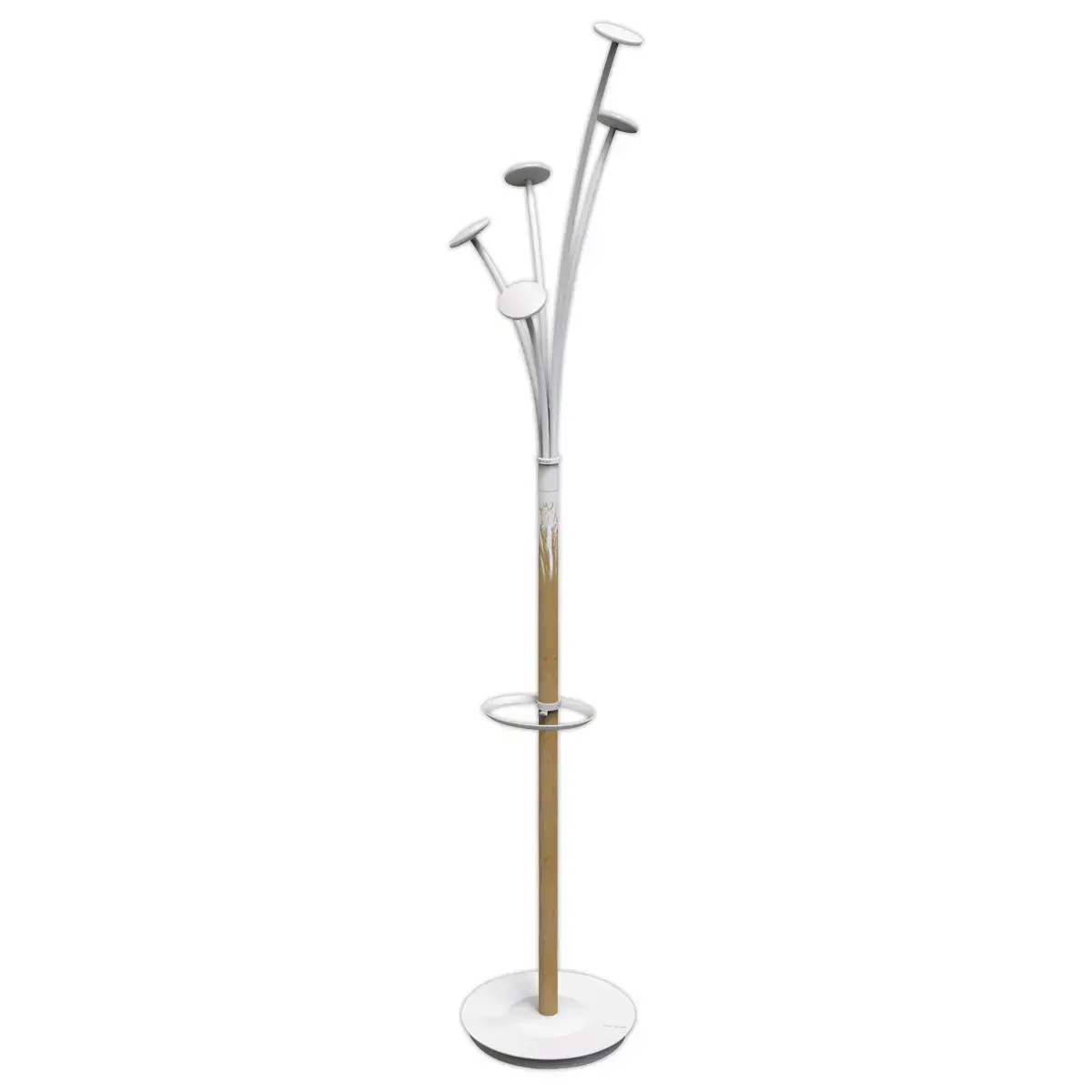 Portemanteau festival bois blanc 5 patères
