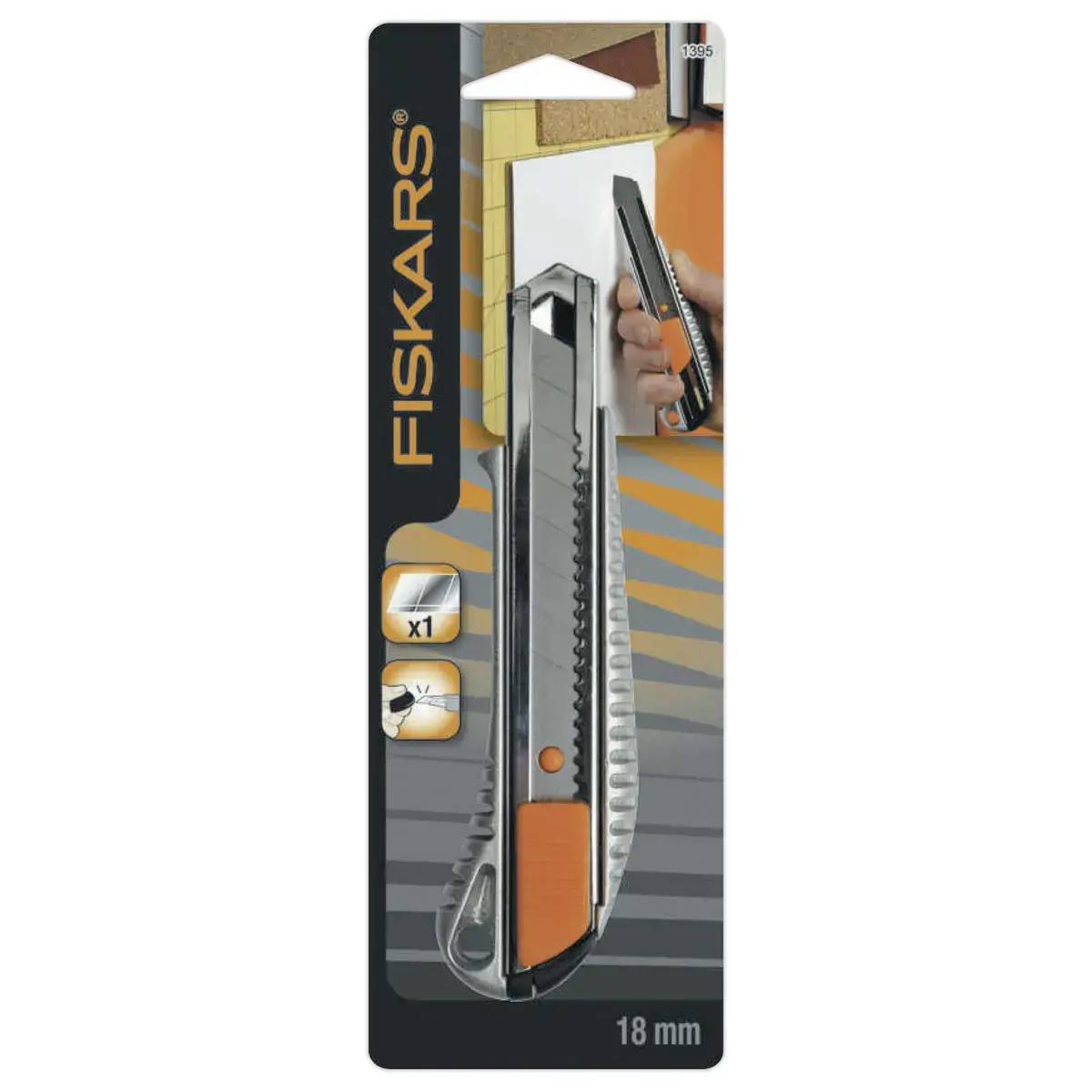 Cutter FISKARS Métal Professionnel 18 mm - coloris métal