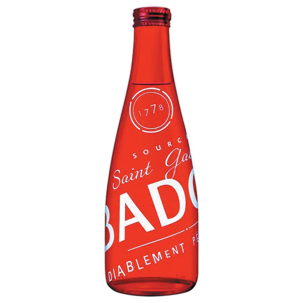20 bouteilles Badoit rouge 33 cl, en verre