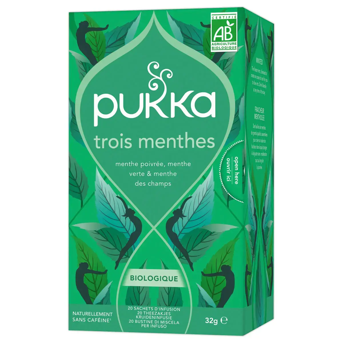 20 Sachets d'infusions bio - Trois menthes - Pukka 
