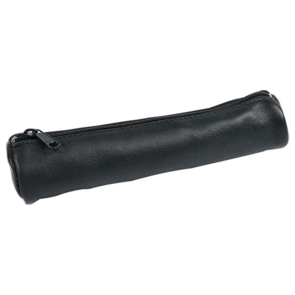 Trousse ronde - Cuir de chèvre - Noir - Fiducial