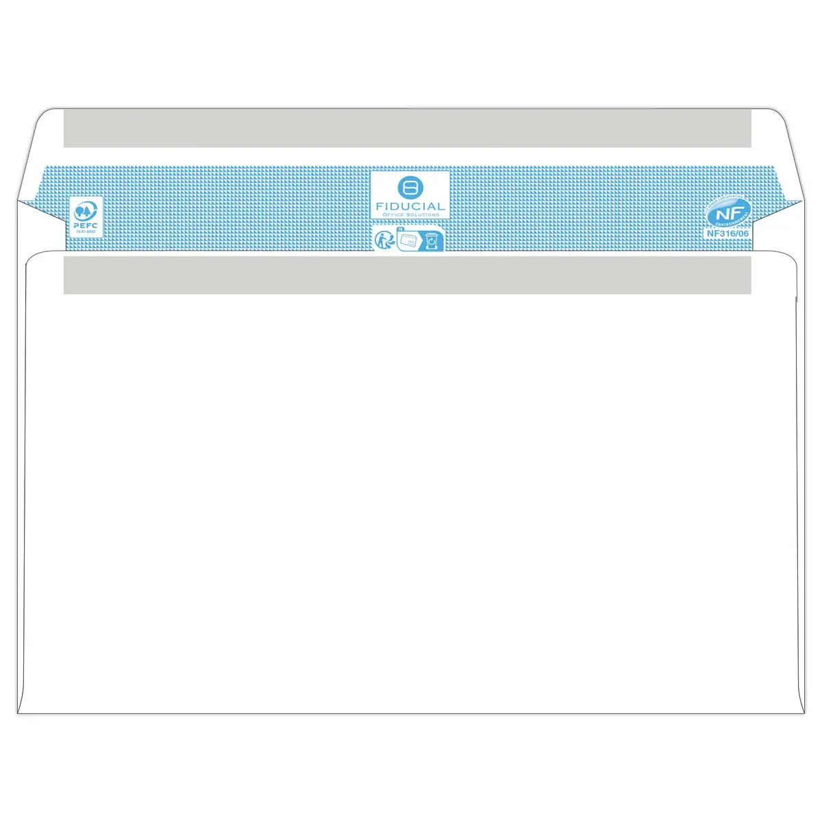 500 enveloppes blanches 162x229 fen 45x10080gr autocollantes Fiducial 