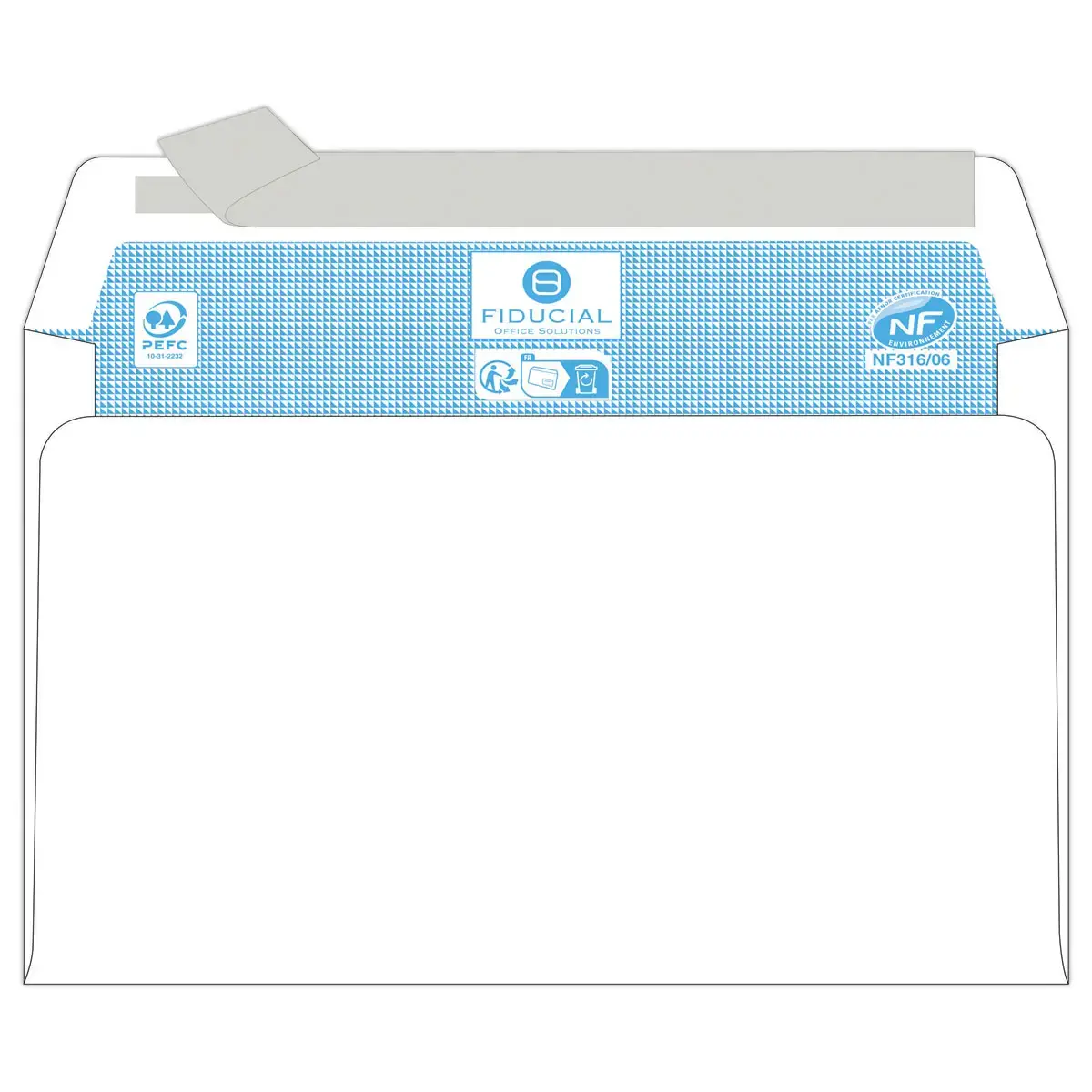500 enveloppes blanches 114x162 80 gr siliconée Fiducial
