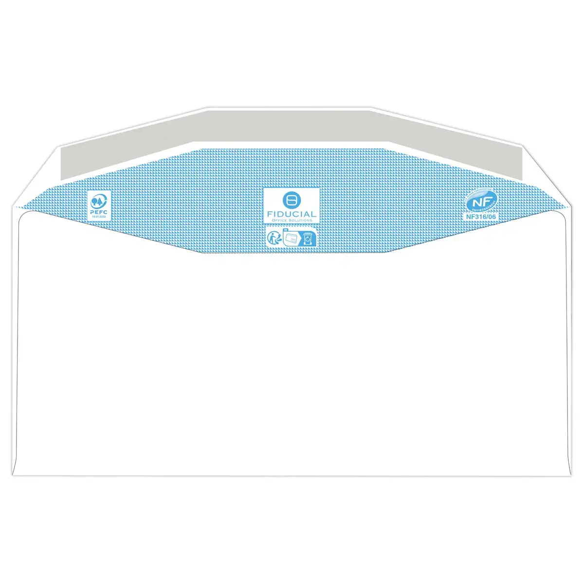 1000 enveloppes MSPA blanches 114x229 fen 45x100 80gr gommées Fiducial