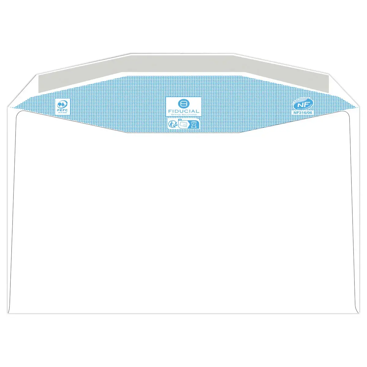 500 enveloppes MSPA blanches 162x229 80gr gommée Fiducial