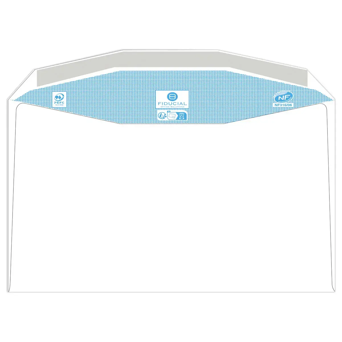 500 enveloppes MSPA blanches 162x229 fen 45x100 80gr gommées Fiducial