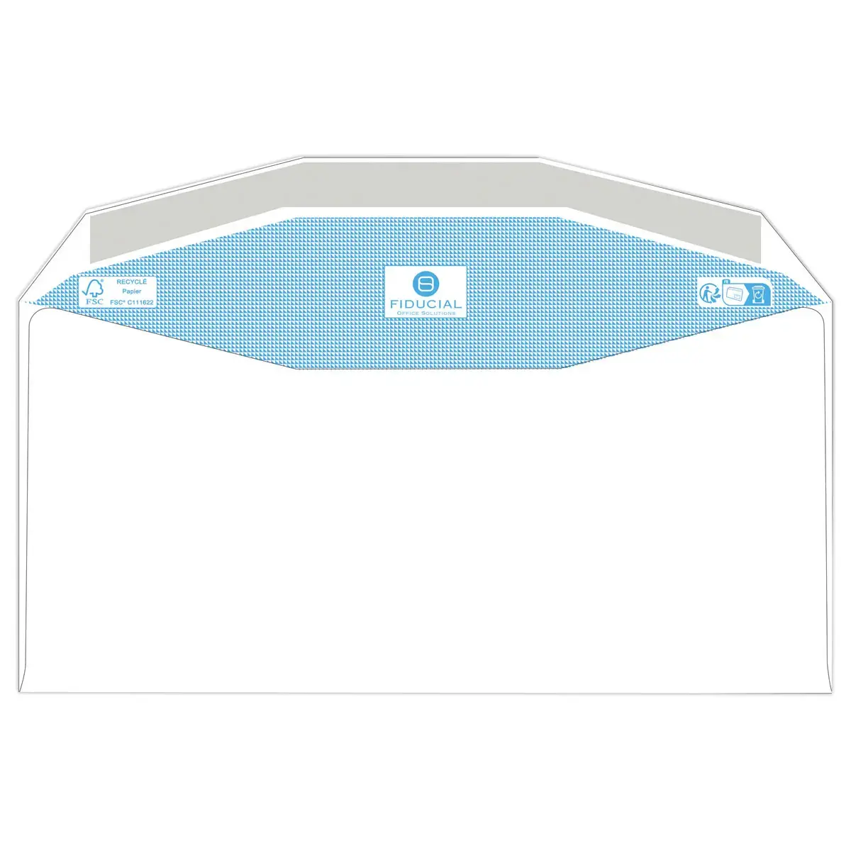 1000 enveloppes MSPA blanches 114x229 80grgommées Fiducial