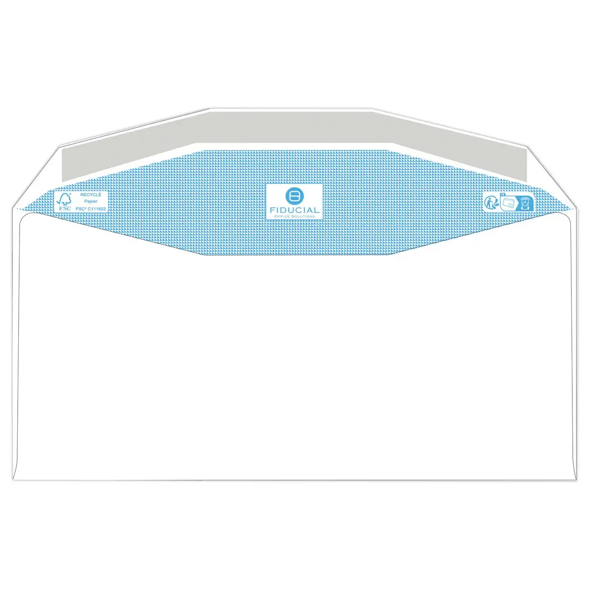 1000 enveloppes MSPA blanches 114X229 fen 45x100 80gr gommées recyclées