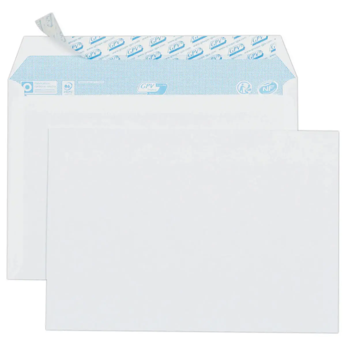 50 enveloppes blanches - C5 - 162x229 80g - bande siliconée - GPV EVERY DAY