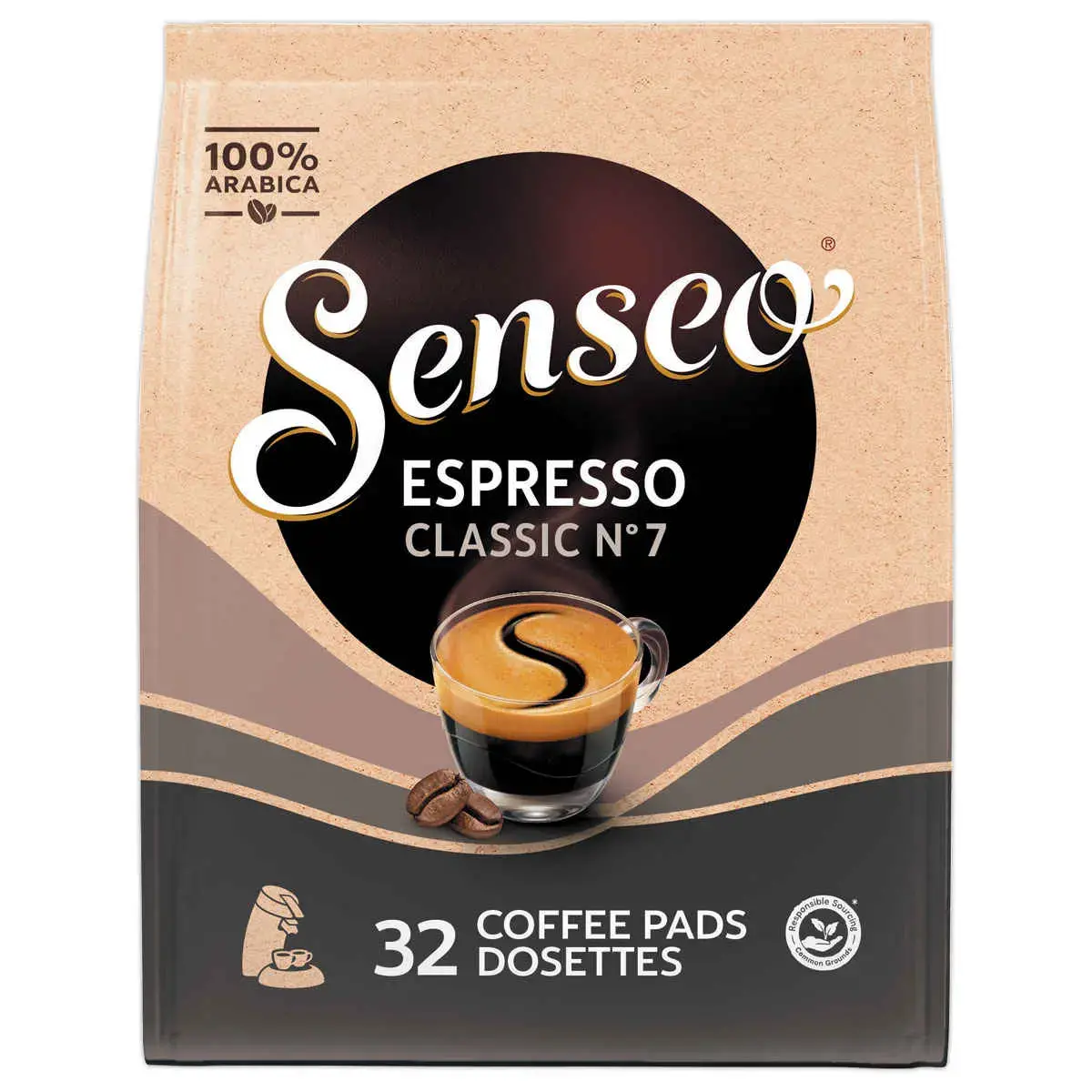 32 dosettes de café Senseoo Expresso classique