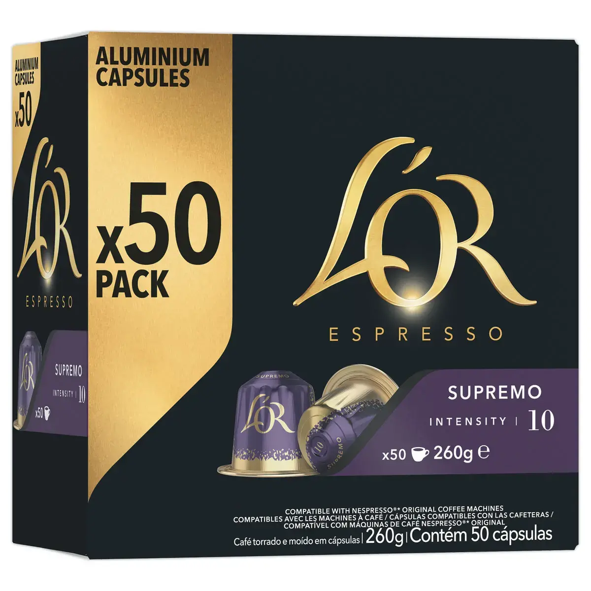 50 Capsules de café Espresso Supremo - Compatibles Nespresso - L'Or
