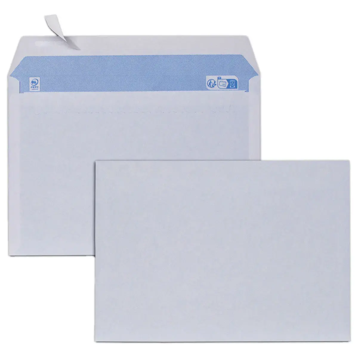 500 enveloppes blanches 162x229 mm 80g bande silicon&eacute;e 
