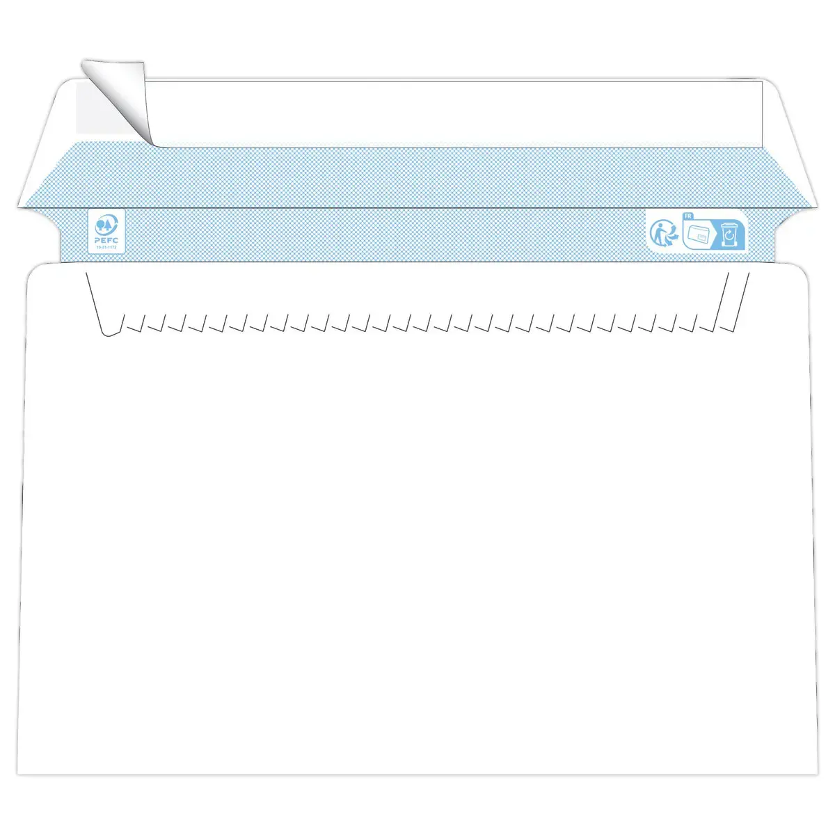 500 enveloppes blanches 162x229 mm 80g bande silicon&eacute;e 