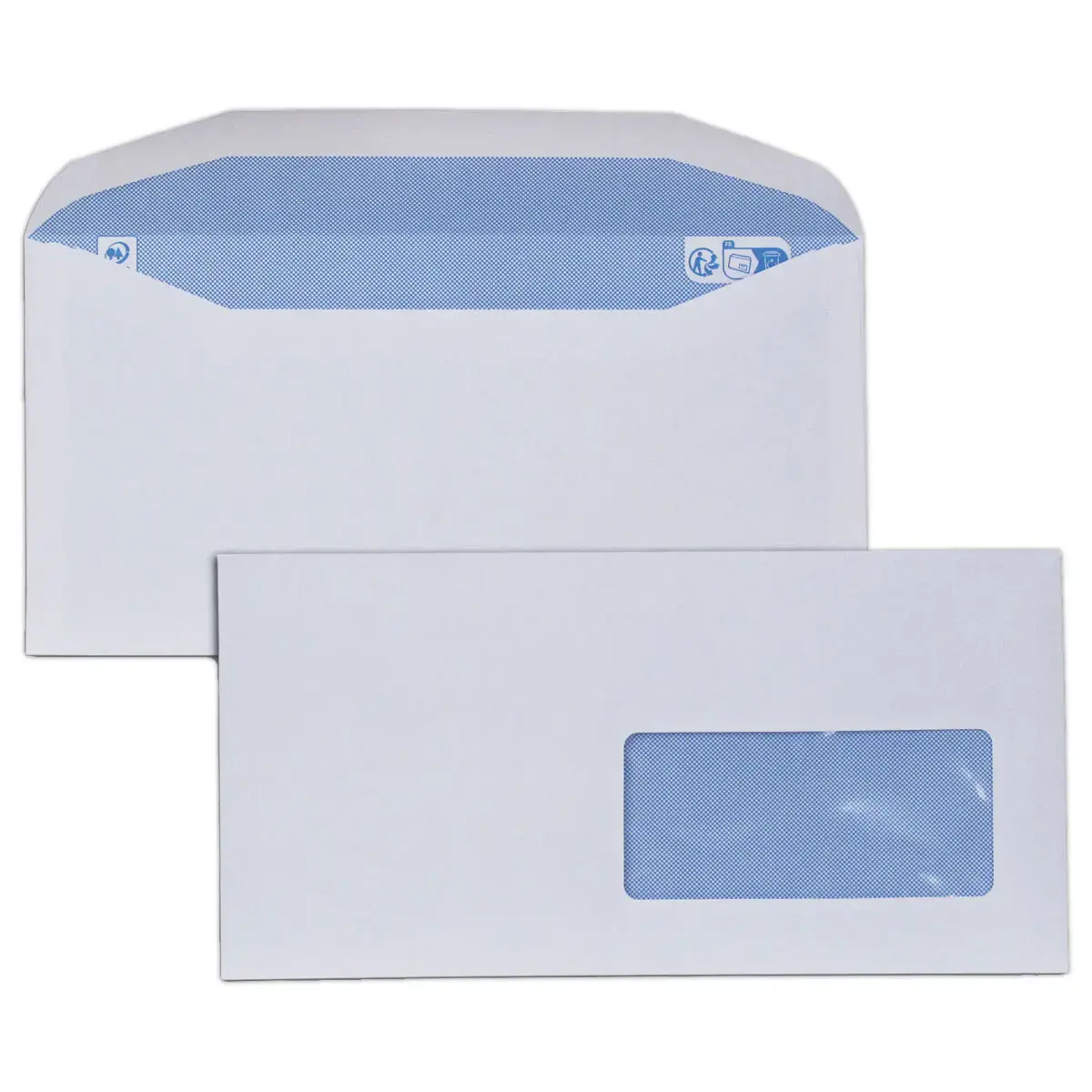 1000 enveloppes MSPA blanches 114x229 fen 45x100 80g fermeture gommée