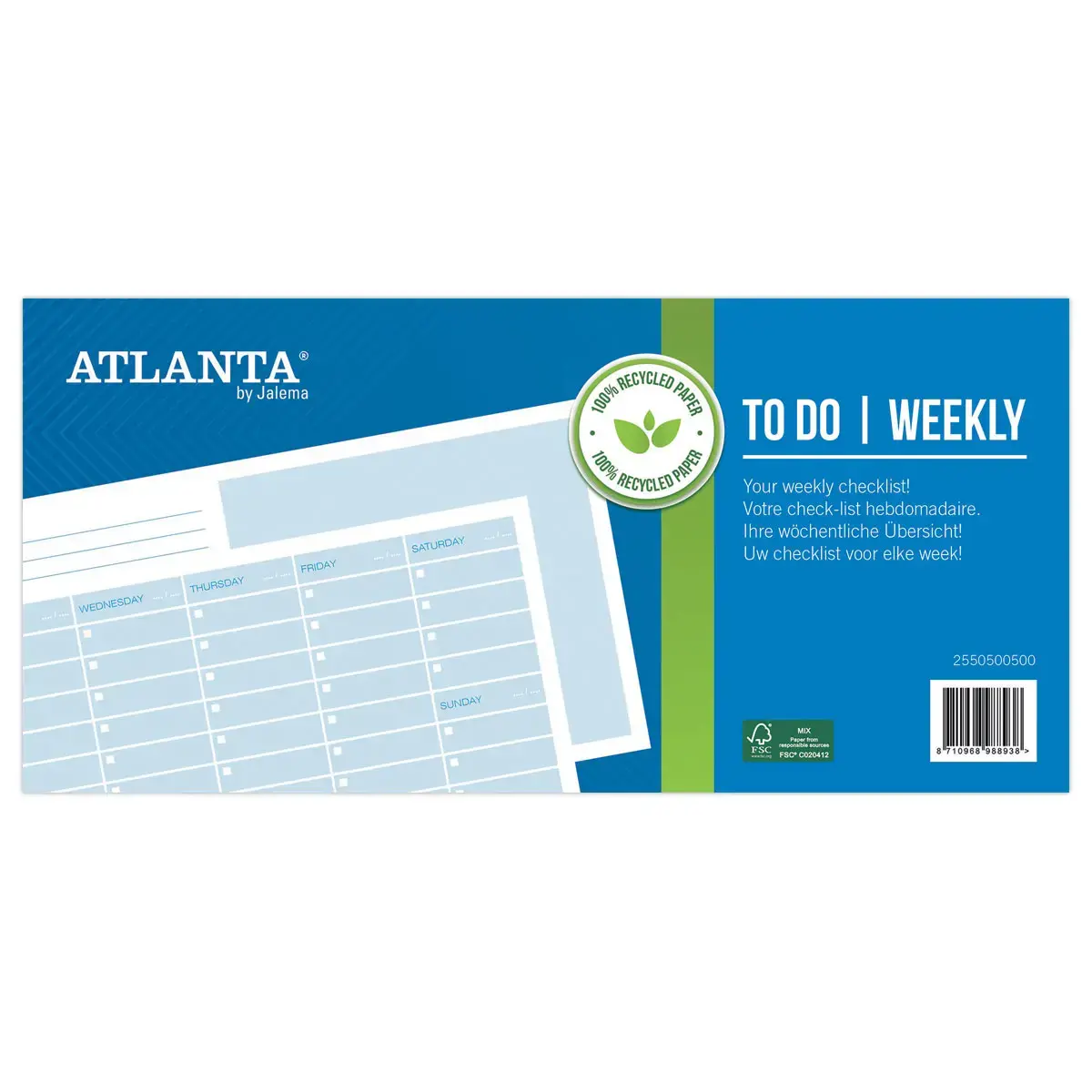 Carnet " To do " - 297x150 mm - ATLANTA