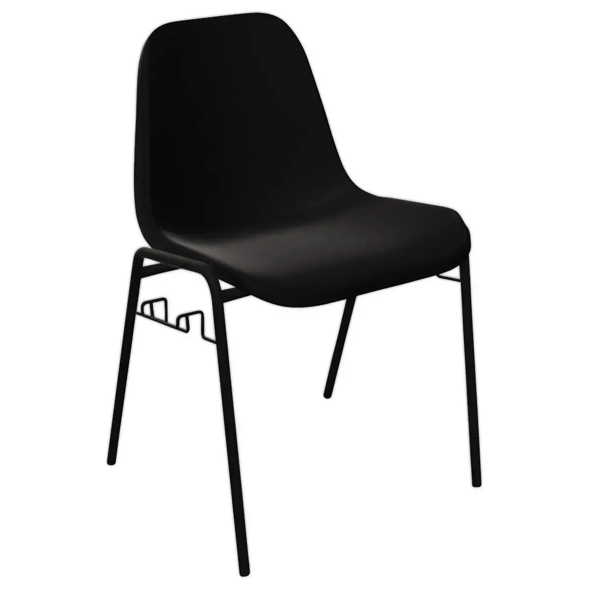 Chaise coque Beta accrochable - noir 