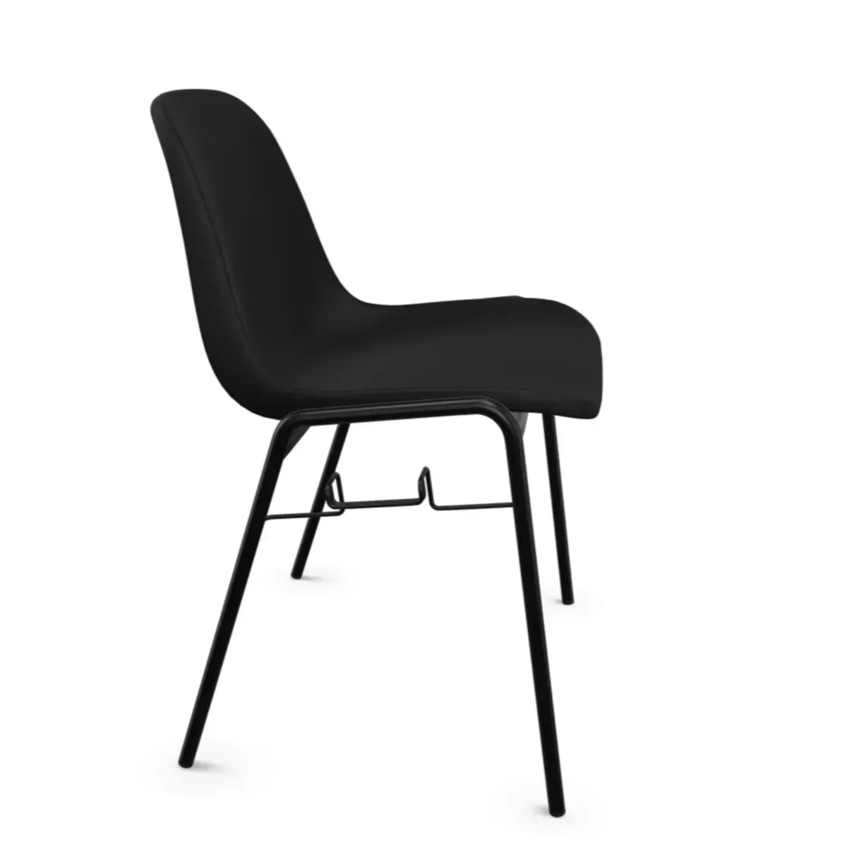 Chaise coque Beta accrochable - noir 