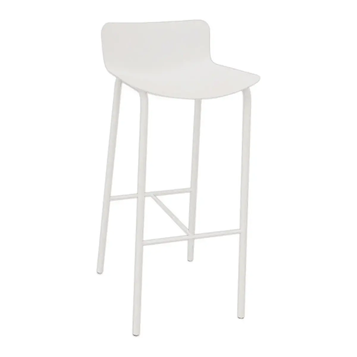 Tabouret haut H 75 cm POPP dossier bas