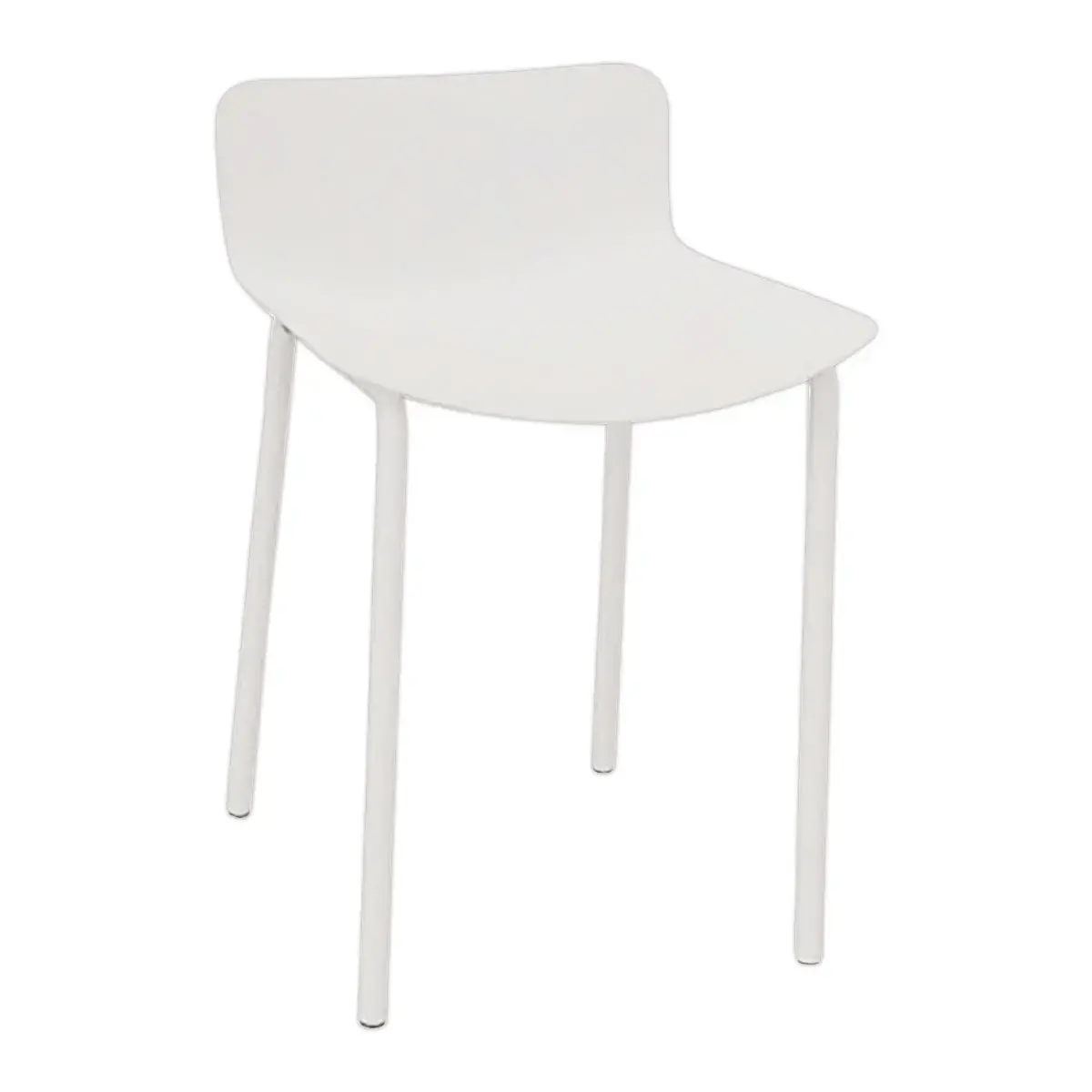 Tabouret POPP dossier bas blanc H60 