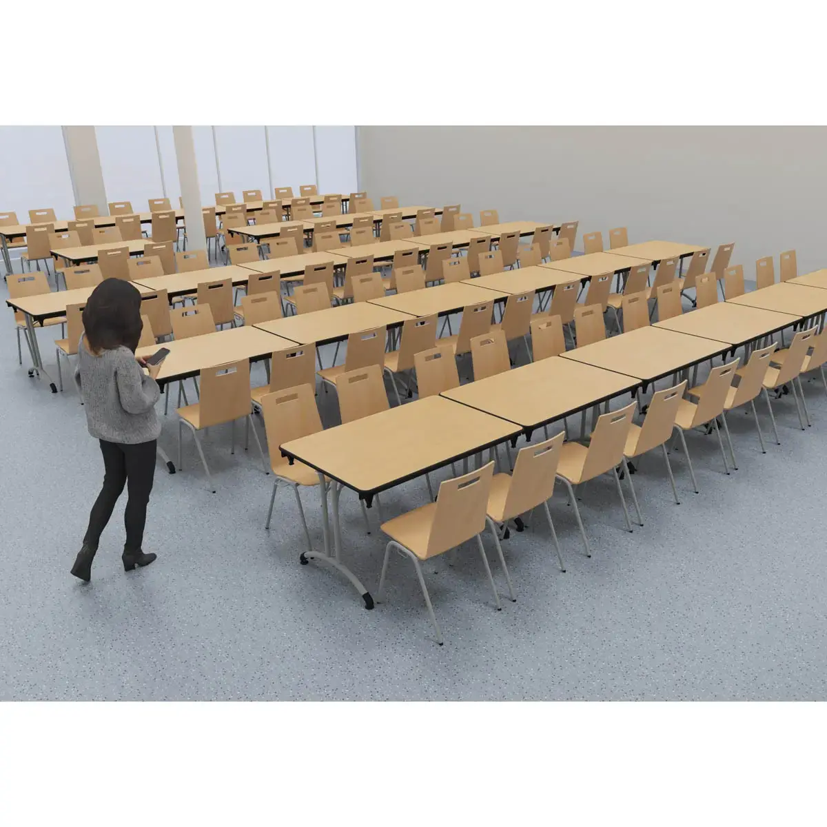 Chaise NINA - coque bois Blueprotech® Classic C1 - aluminium épox