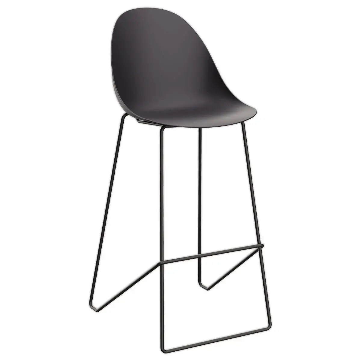 2 chaises hautes VOID pi&eacute;tement luge noir 