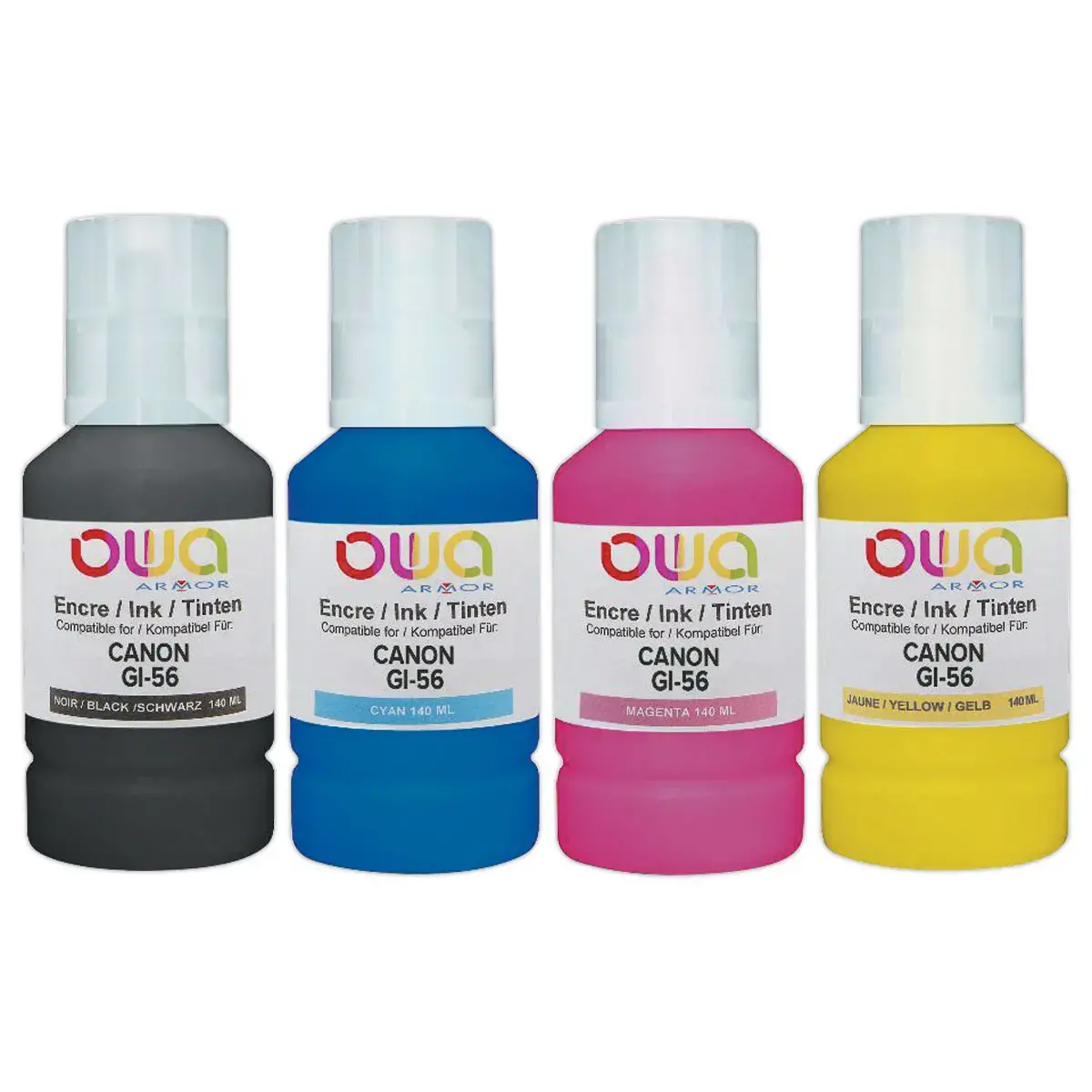 Bouteilles d'encre eq. CANON GI-56 - OWA