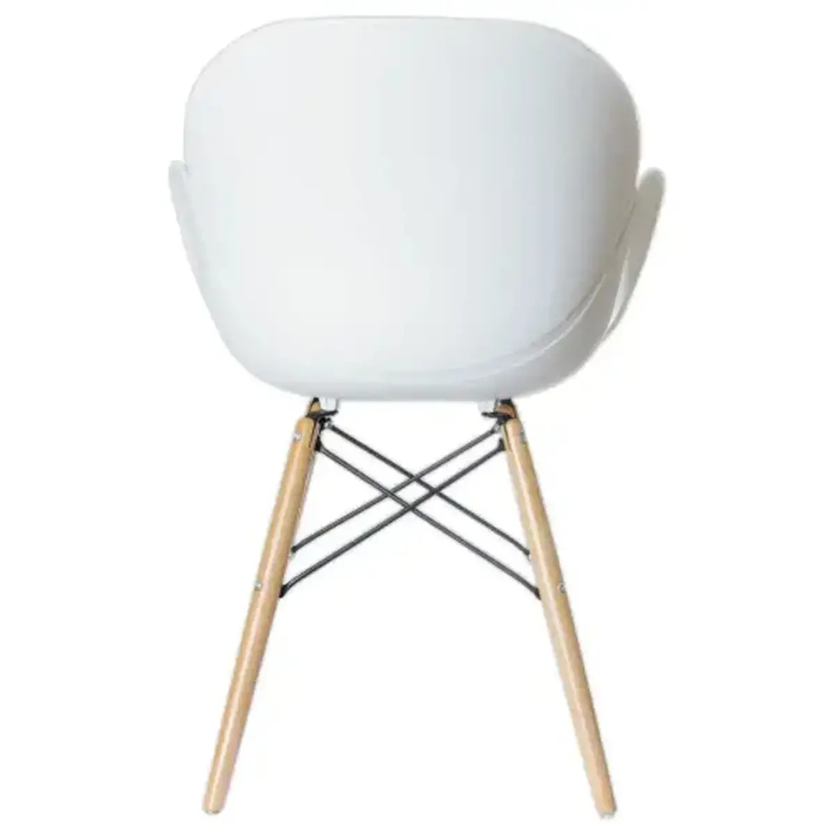 2 fauteuils PETALES pied hêtre assise blanche montés