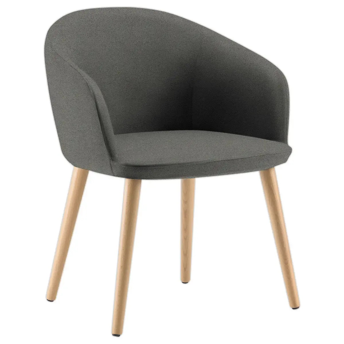 Fauteuil MILOS 4 pieds boisl gris