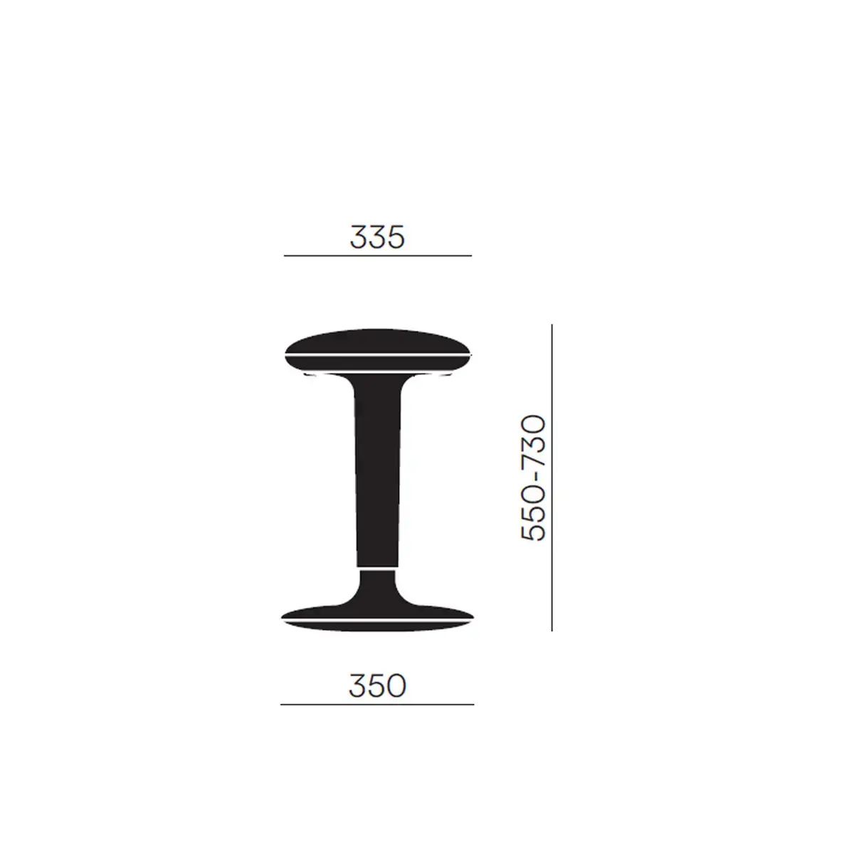 Tabouret oscillant gris