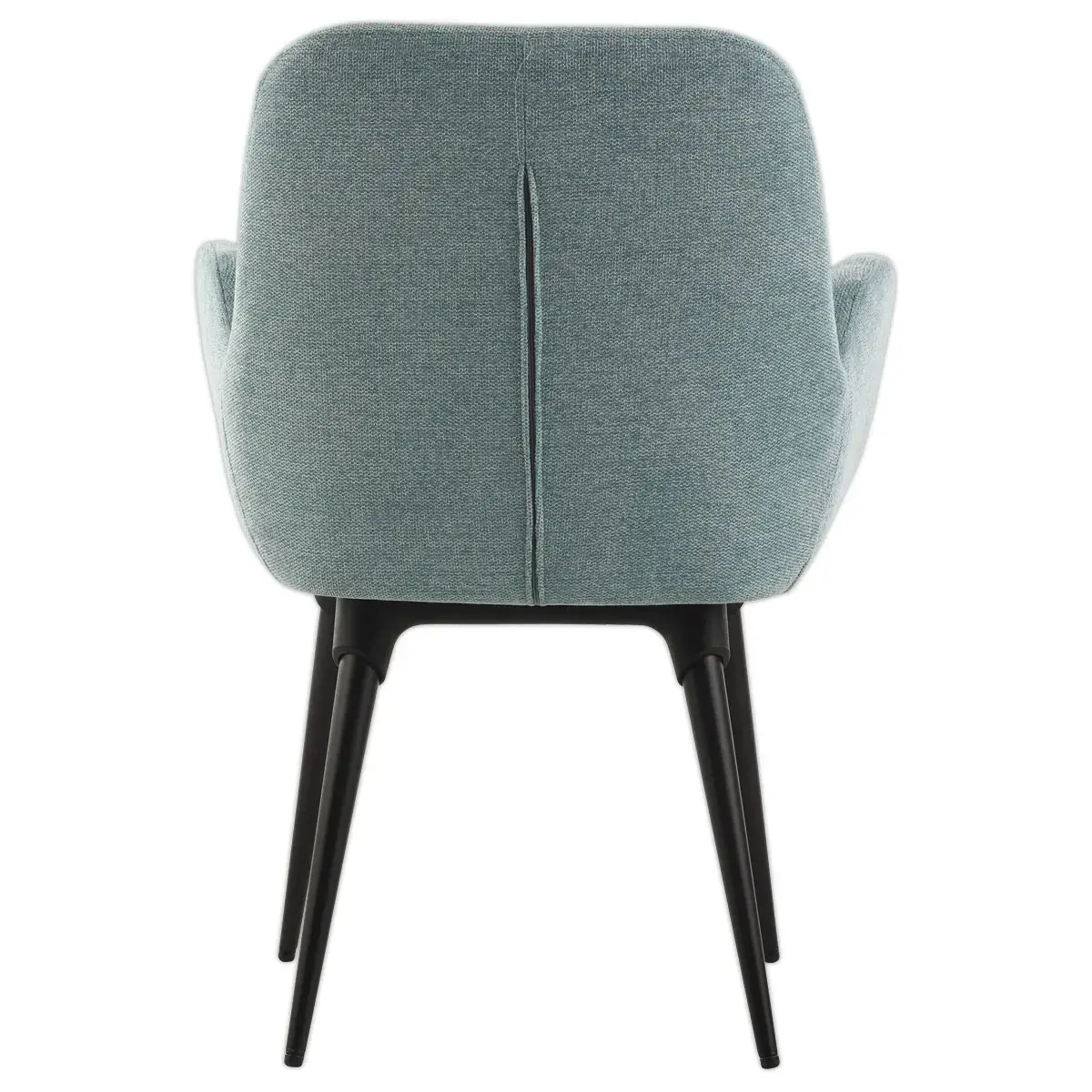 2 Fauteuils Tissu bleu clair 4 pieds métal montés