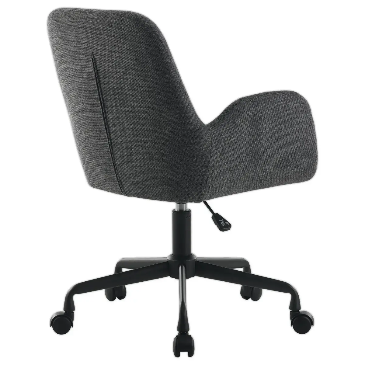 2 Fauteuils Tissu gris piétement à roulettes montés