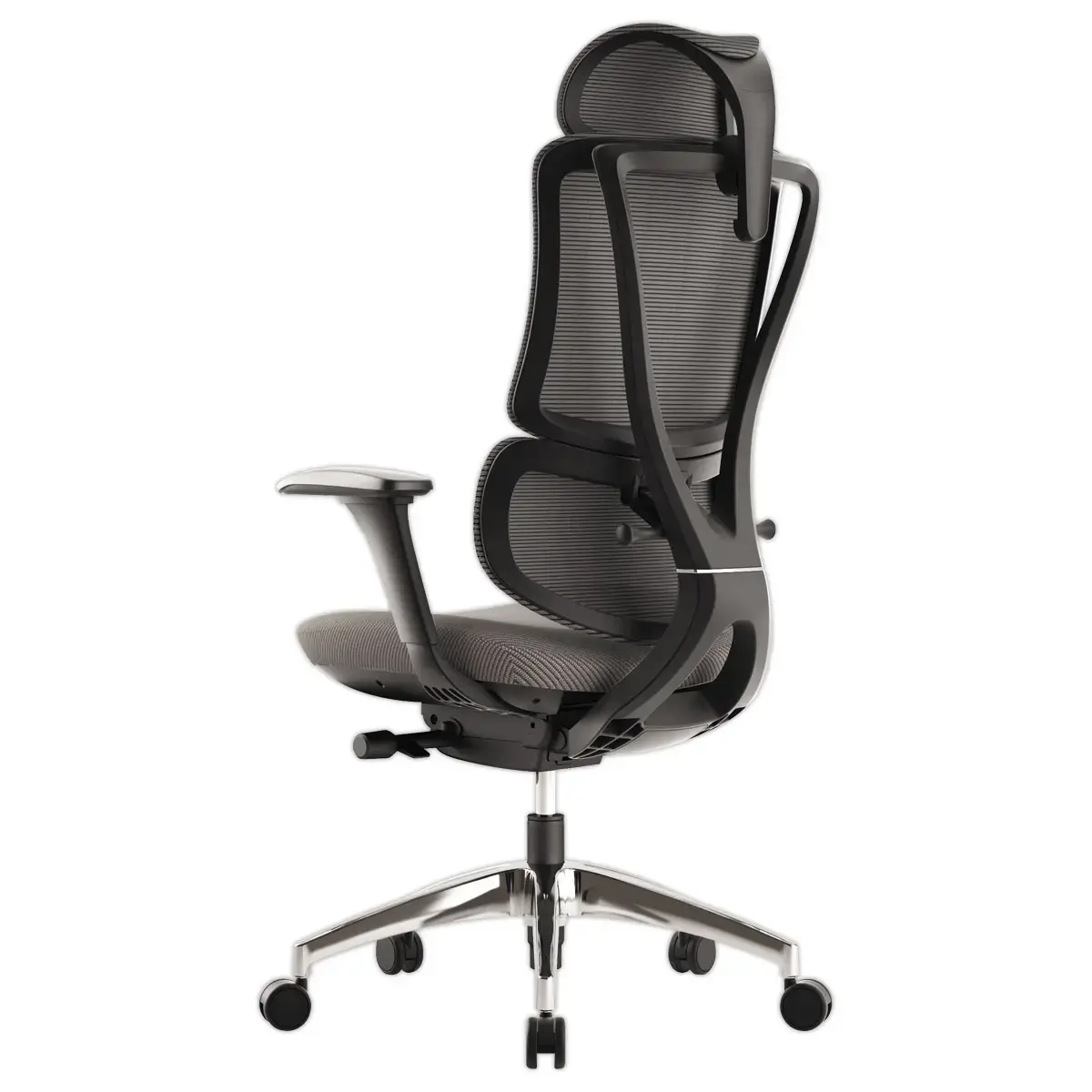 Si&egrave;ge ERGOSTAR ULTRA synchrone t&ecirc;ti&egrave;re accotoirs soutien lombaire noir r&eacute;sille 