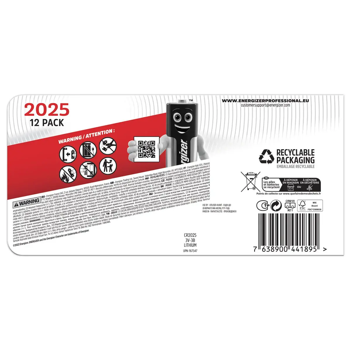12 piles bouton 2025 - Lithium - ENERGIZER
