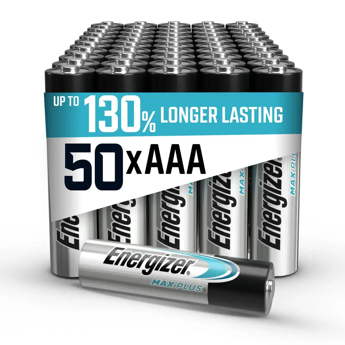 50 Piles alcalines AAA/LR3 - Max Plus - Energizer 